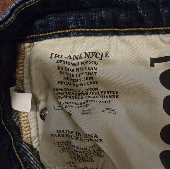 Blank NYC 31X28 Skinny Classique Jean With Raw Hem - Picture 5 of 10